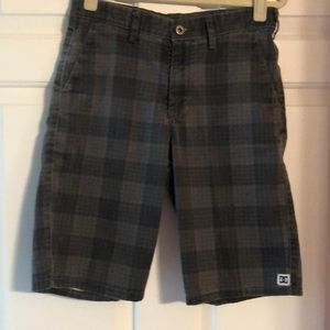 DC grey plaid shorts - size 28